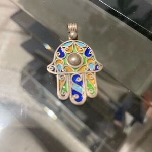 Pendant silver 2”x1” made in Morocco